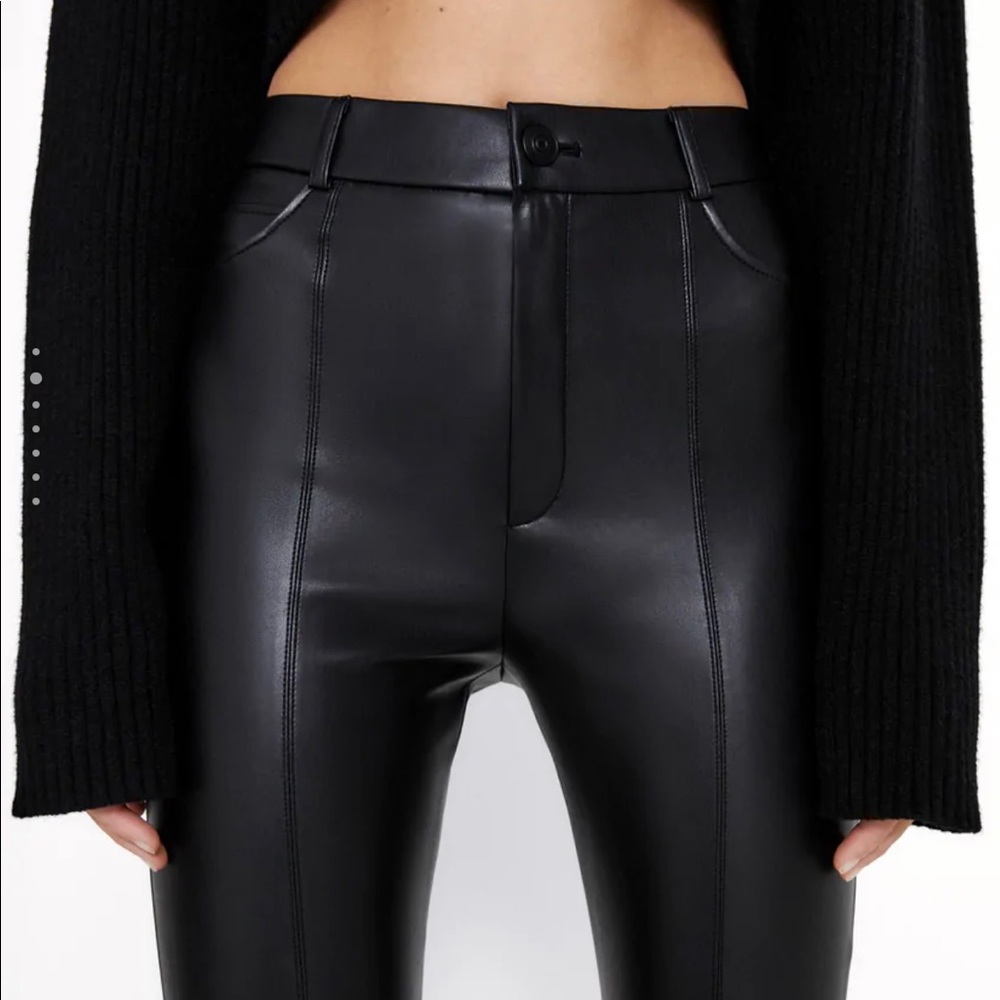 Zara Faux Lather Leggings - Picture 3 of 3